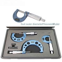 Gamme 0-150mm 6 pièces 3 pièces 4 pièces ensemble outil de mesure avec cadre peint extérieur machines-outils accessoires diamètre extérieur micromètre