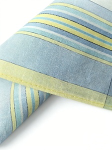 Pañuelos de bolsillo vintage de 29*29 cm, teñidos con hilo, de algodón suave a rayas, pequeños pañuelos para mujer y niños, venta al por mayor de fabricante chino - Product Image 5