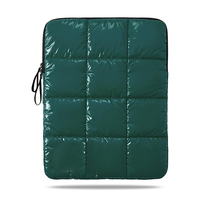 Étui pour ordinateur portable en nylon matelassé portable, housse souple rembourrée pour ordinateur portable de 13, 14, 15,6 pouces, housse pour ordinateur portable pour l'hiver, plus douce pour la portabilité