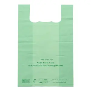 Nhựa t Áo sơ mi túi biểu tượng tùy chỉnh có thể tái chế túi với xử lý Sản xuất tại Trung Quốc nhựa hàng tạp hóa Túi
