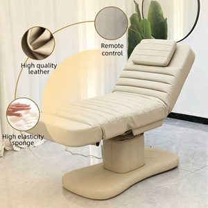 Fauteuil de beauté inclinable multi-positions avec levage électrique à une touche pour la tête et les pieds |   <span class=keywords><strong>Lit</strong></span> en mousse haute densité et douce - Product Image 3