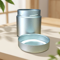 Boîte de rangement hermétique en tôle recyclable pour café, thé, matcha, épices, lait, chewing-gum, de forme ronde