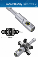 Caméra d'inspection de canalisation HD 1080P de 9 pouces, tête de caméra rotative de 32 mm, étanche IP68 avec compteur de mètres, enregistrement DVR, localisateur 512 Hz.