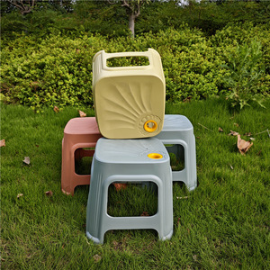 Plastic Shell Stool Thickened <b>Stackable</b> Small Stool For Home Indoor Outdoor Use Modern Design Square Stool - Product Image 3