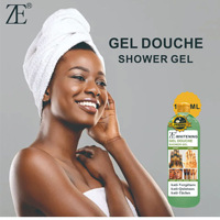 Gel Douche Exfoliant à la Gluque Noire 1000ml – Bouteille Riche en Mousse pour Hydrater la Peau et Nettoyer en Profondeur