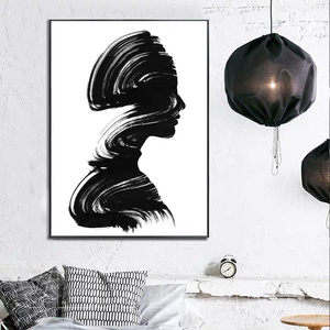 Fabricant chinois d'art mural abstrait <span class=keywords><strong>moderne</strong></span> nordique noir et blanc, <span class=keywords><strong>peinture</strong></span> de <span class=keywords><strong>portrait</strong></span> créative et artistique - Product Image 4