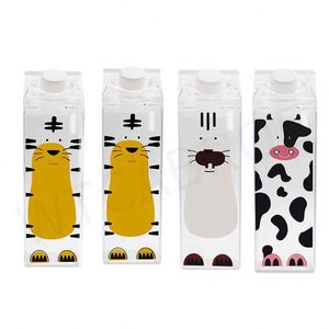 Bouteilles en plastique transparentes anti-fuite de luxe 2026 pour lait et jus, 500 ml, 750 ml, 1000 ml, carrées en PS, pour thé et bière, unisexe, idéales pour les fêtes - Product Image 2