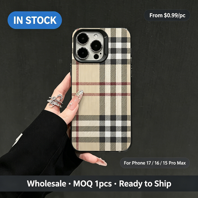 Mobile Phone Case for iphone 17 Pro Max & 16 Pro Max 15promax Custom case Cover High-quality Soft TPU DIY Design Lattice Pattern