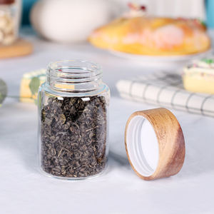 بيع بالجملة برطمانات تخزين صديقة للبيئة للمطبخ مع غطاء خشبي دائري - Product Image 2