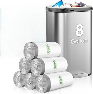 Bolsas de Basura Altas con Cordón para Cocina, Bolsas de Basura Blancas de 1.2 Mil de Grosor, Paquete de 45 Unidades para Hogar, Cocina y Oficina - Product Image 2