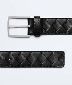 Ceinture en cuir véritable pour homme Bottega BV, ceinture classique tissée à la main, ceinture habillée à boucle à ardillon pour homme, usage quotidien au bureau, Veneta - Product Image 4