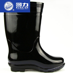 Botas de lluvia Warrior a media pantorrilla, negras, de PVC, antideslizantes y resistentes al desgaste, para la industria de la construcción. - Product Image 3