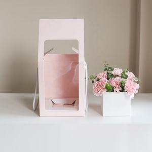 クリアウィンドウ花ギフトハンドル折りたたみボックスバレンタインデーの誕生日お祝いパーティーの装飾 - Product Image 3