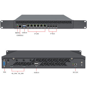 Guanfeng BKHD Nuevo barato de fábrica Mini 1U Rackmount Soft Router Intel Atom C3758 C3808 C3958 8*10Gb SFP + 6 Lan Bypass <span class=keywords><strong>Hardware</strong></span> 4G - Product Image 5