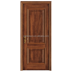 ประตูไม้วีเนียร์ไม้เนื้อแข็งพร้อมกรอบป้องกันการเสียรูปกันปลวกรูปลักษณ์สวยงามสำหรับ<span class=keywords><strong>โครงการ</strong></span>ขายส่ง - Product Image 2