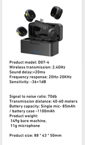 Microfone Sem Fio Lavalier com Cancelamento de Ruído AI e Clip Magnético para Gravação de Vídeo, Ideal para Criadores de Conteúdo e Vlogs - Product Image 6
