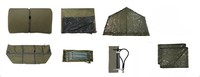 Ensemble de tentes pneumatiques à 2 chambres, vente en gros, colonne d'air, imperméable, coupe-vent, zone étendue, coton TC 6+6 ㎡   Tente de camping gonflable AB Door