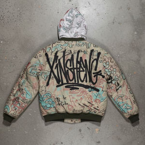 High Quality French Terry Embroidery Hoodie With <strong>No</strong> String 100% Cotton Fleece Boxy Hoodie Cropped Hoodie Men - Product Image 2