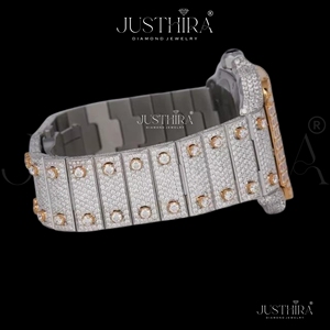 Best Quality Moissanite Diamond Quartz Watch Men Stainless Steel Waterproof Luminous Business <b>Wristwatch</b> Available At Good Price - Product Image 2