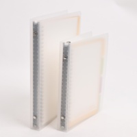 Carnet à spirale transparent promotionnel en gros, couverture rigide, formats A4, A5, B5, pour l'école, planificateur budgétaire, journal étudiant