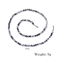 Perles de pierres précieuses rondes à facettes en quartz de 4mm de couleur 12 pouces 105 perles perles de pierre