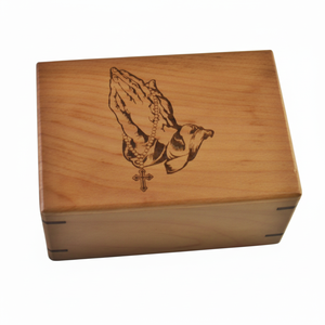 โกศเผาไม้สำหรับงานศพชายและหญิงโกศทำด้วยมือทันสมัยสำหรับงานศพตกแต่ง - Product Image 1