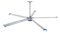 Ventilateur de plafond industriel HVLS 4,5 m (14,7 pi) 5 pales, moteur à aimant permanent, faible bruit, 9750 m³/min, économie d'énergie pour entrepôt