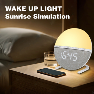 Réveil électronique multifonctionnel en plastique avec lampe de chevet intelligente, affichage LED, fonction snooze et modes de sommeil personnalisables - Product Image 2
