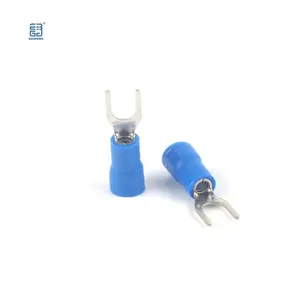 1000pcs Blue SV2-3 2-5 2-8 16-14 Gauge Insulated SV Spade Fork Connector U Type Crimp Terminals