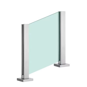 Barandillas Modernas Profesionales <span class=keywords><strong>de</strong></span> <span class=keywords><strong>Vidrio</strong></span> para <span class=keywords><strong>Balcones</strong></span> y Escaleras Exteriores con Postes Cuadrados <span class=keywords><strong>de</strong></span> Acero Inoxidable 304/316 - Product Image 4
