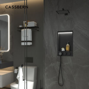 Dahili su geçirmez kutu paslanmaz bileşenleri ile Modern niş duş LED şerit ışık pirinç vana parçaları - Product Image 5