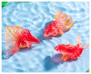 Art mixte océan Fengshui résine Koi poisson rouge Sculpture Miniature ornement pour porte-clés pendentif jardin Aquarium réservoir <span class=keywords><strong>d</strong></span>écor enfant jouet - Product Image 2