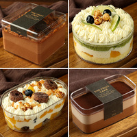 Scatole Trasparenti in Plastica PS Rotonde e Rettangolari Personalizzate per Confezionamento di Dolci e Torte, Vendita Calda