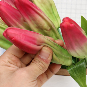 Bouquet di Fiori Artificiali in PU con 6 Boccioli di Giglio, Decorazione per San Valentino, Laurea, Natale, Casa, Stile Moderno, Lunga Durata - Product Image 5