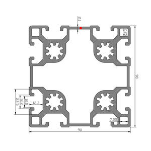 โรงงานขายส่งโปรไฟล์อลูมิเนียมอุตสาหกรรม 9090-ดีไซน์ทันสมัยสำหรับงานโรงงาน ห้องนอน และบ้านพักตากอากาศ - Product Image 2