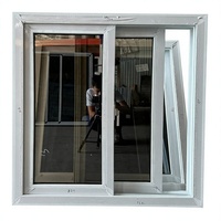 Ventana Corredera Horizontal de PVC Blanco con Doble Acristalamiento, Resistente a Huracanes, Insonorizada, Aislada e Impermeable
