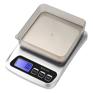 Báscula de cocina electrónica digital de 0.5g-5kg para cocinar, hornear y medir alimentos con bandeja y pantalla. - Product Image 1
