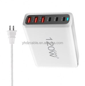 อะแดปเตอร์ชาร์จไฟ USB-C 120w แบบเสียบผนัง 6 พอร์ต รองรับ PD และ QC3.0 ชาร์จเร็ว สำหรับ iPhone 11 12 13 - Product Image 6