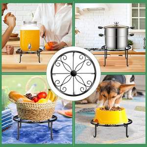 Pots de fleurs robustes présentoirs <span class=keywords><strong>porte</strong></span>-plante en fer antirouille étagère ronde pour jardin maison extérieur <span class=keywords><strong>plantes</strong></span> d'intérieur - Product Image 6