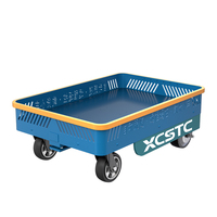 Chariot AGV double mode 300 kg : télécommande + suivi automatique, robot à plateau plat avec servomoteur 846 W pour la logistique industrielle