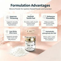 Poudre de silice cosmétique hydrophobe sphérique pour le contrôle du sébum, idéale pour la formule de base de rouge à lèvres et de crème solaire