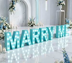 Insegna LED Gigante con Lettere 'Marry Me' per Proposte Romantiche, Matrimoni <span class=keywords><strong>e</strong></span> Decorazioni per Feste all'Aperto - Product Image 6