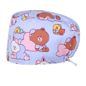 Casquettes chirurgicales en papier de renard de femme de soie de merveille de théâtre d'opération pour des chapeaux de tissu de cheveux longs - Product Image 4