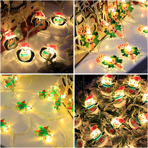 Filo di luce impermeabile a <span class=keywords><strong>LED</strong></span> con bordo incrociato per bordino di Babbo Natale slitta decorazioni per albero di natale per festa Layout luce Flash regalo - Product Image 2