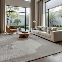 Tapis en polypropylène tufté à poils longs et denses, imperméable, avec envers en latex, couleur unie, moderne, écologique, adapté aux animaux domestiques, pour salon
