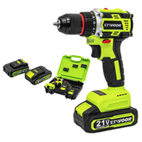 Perceuse-visseuse sans fil ENVOOR 1105 21V, moteur sans balais, qualité industrielle OEM, acier inoxydable, 2 vitesses, 2 batteries 2.0Ah, perçage maximal