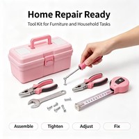 Juego de Herramientas Multifuncional para el Hogar de 24 Piezas, Herramientas Eléctricas de Acero al Carbono de Alta Calidad, Llave Inglesa Ajustable de 6 Pulgadas, Cuchillo Multiusos