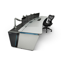 Console de contrôle moderne pour salle de contrôle, table de conférence, poste de travail d'ancrage, bureau de commande et de surveillance du personnel