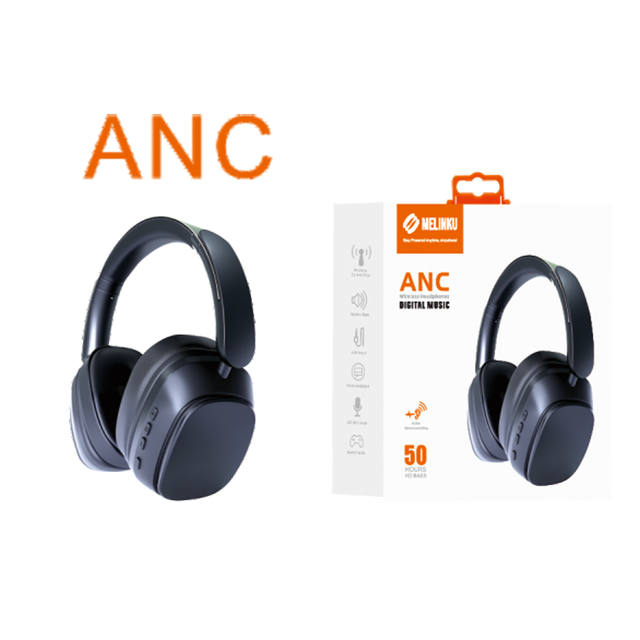 V5.3 HiFi Wireless Over-Ear Headphones LED Battery Indicator Stereo Bass Sports Music Mic Customizable ODM ANC IPX3 AAC Reverse