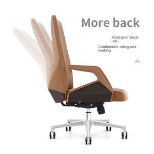 आधुनिक चमड़े की कुर्सी सम्मेलन कोई कैस्टर मध्य बैक क्लाइंट कुर्सी सम्मेलन कक्ष फर्नीचर आगंतुक कार्यालय कुर्सी - Product Image 2